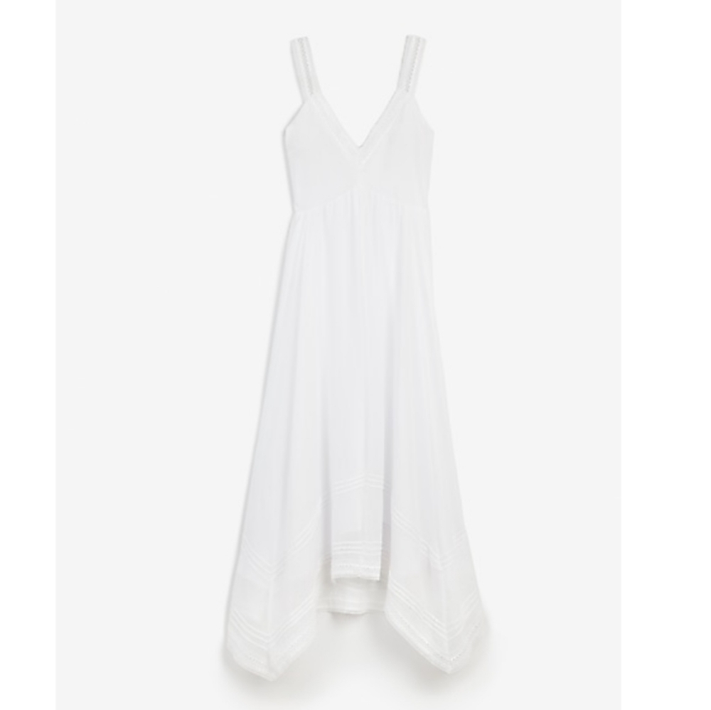 Lace Trim Midi Dress